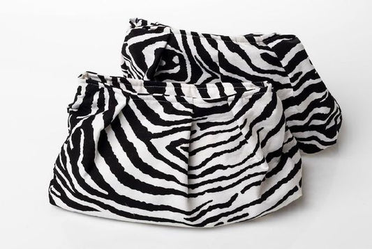 Zebra print clutch bag