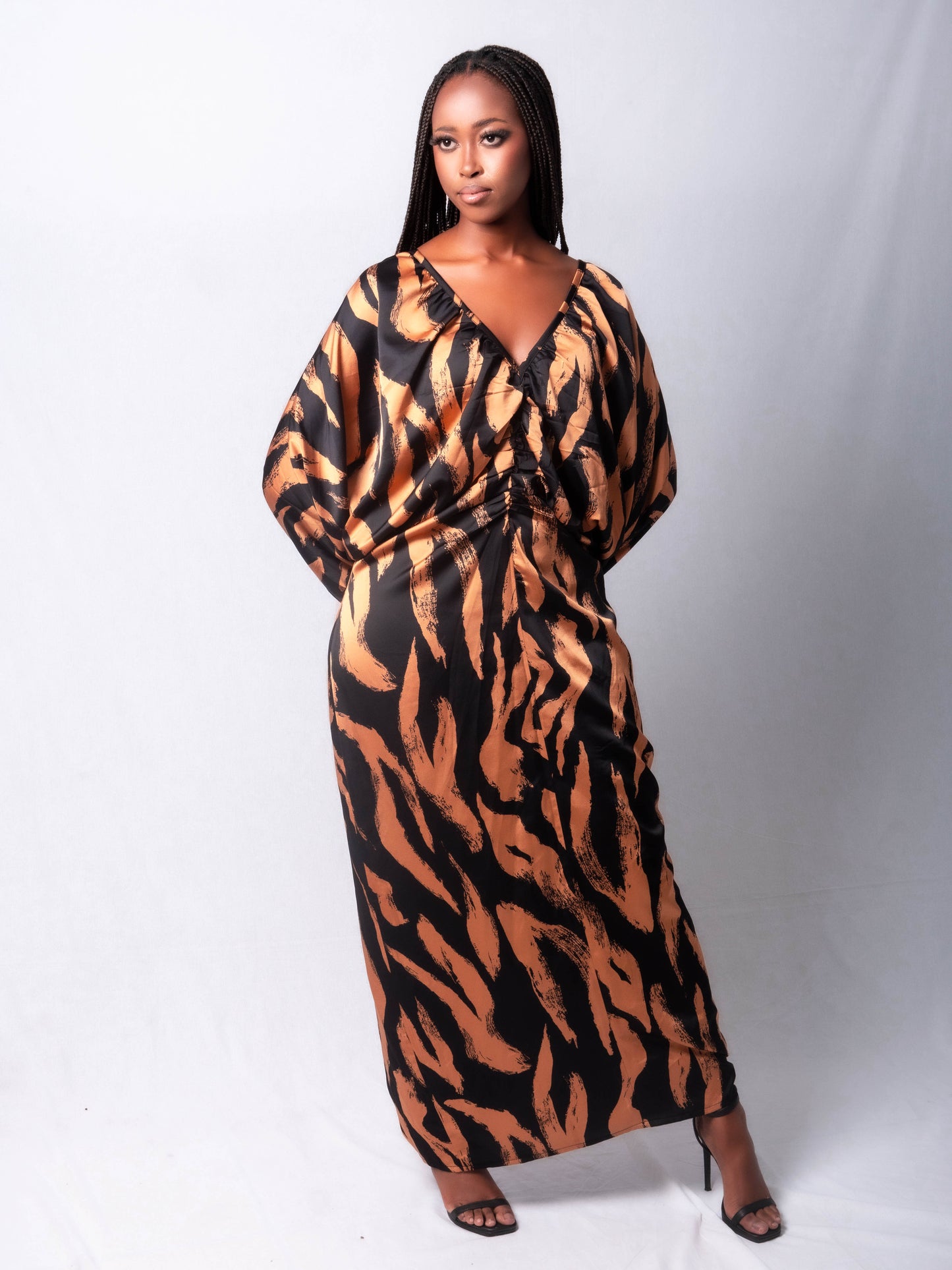 Satin Print Dress