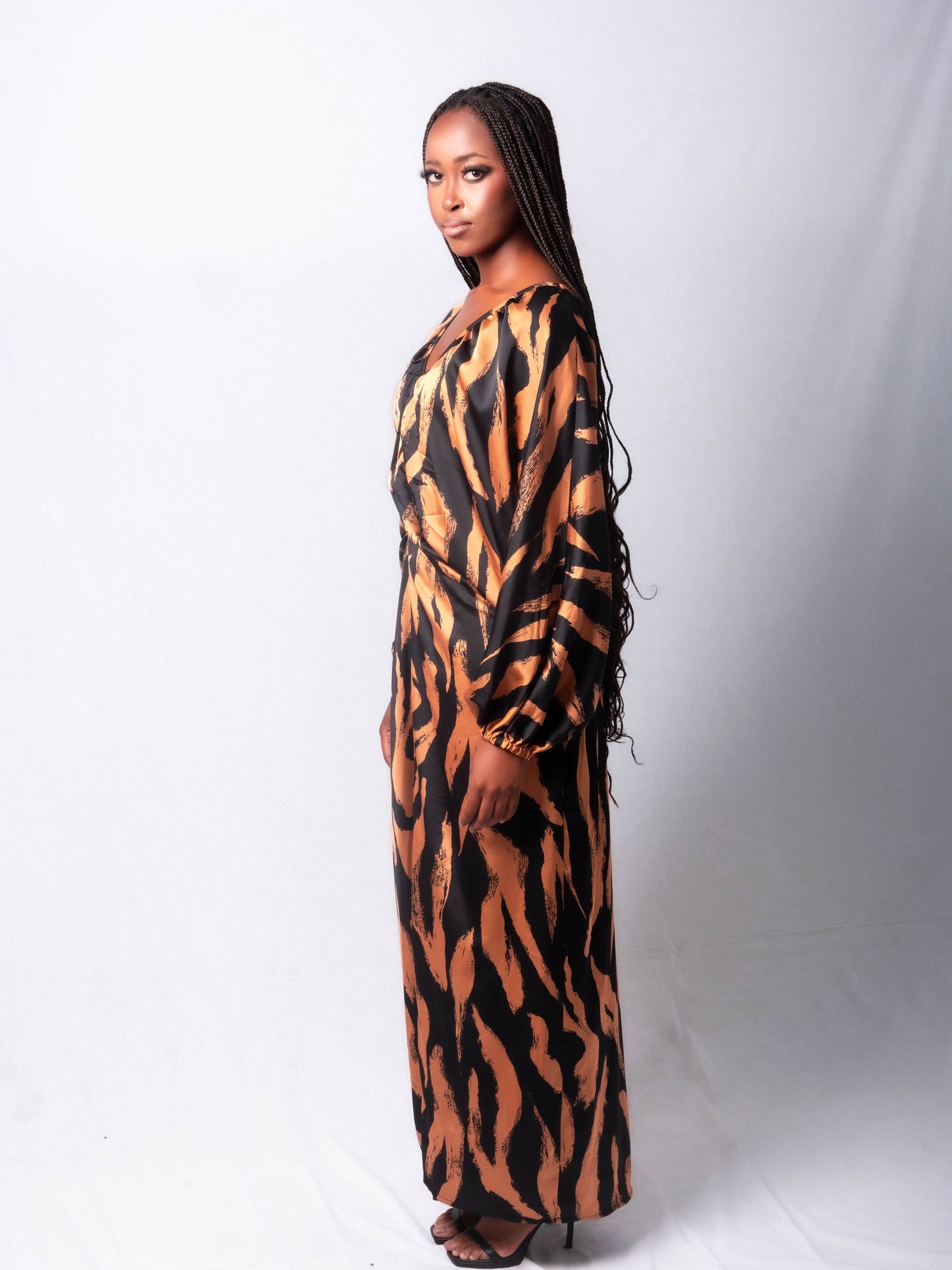 Satin Print Dress