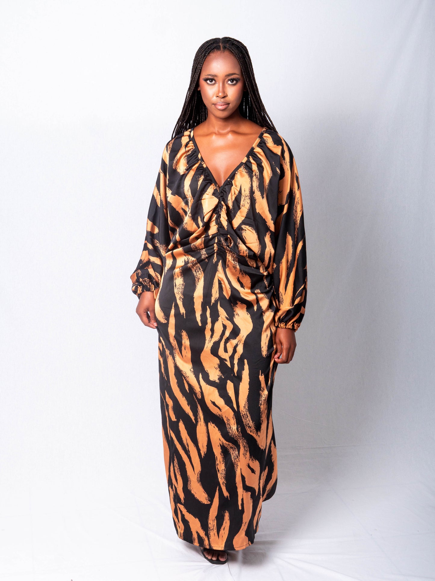 Satin Print Dress