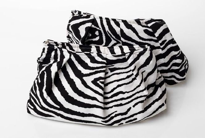 Zebra print clutch bag